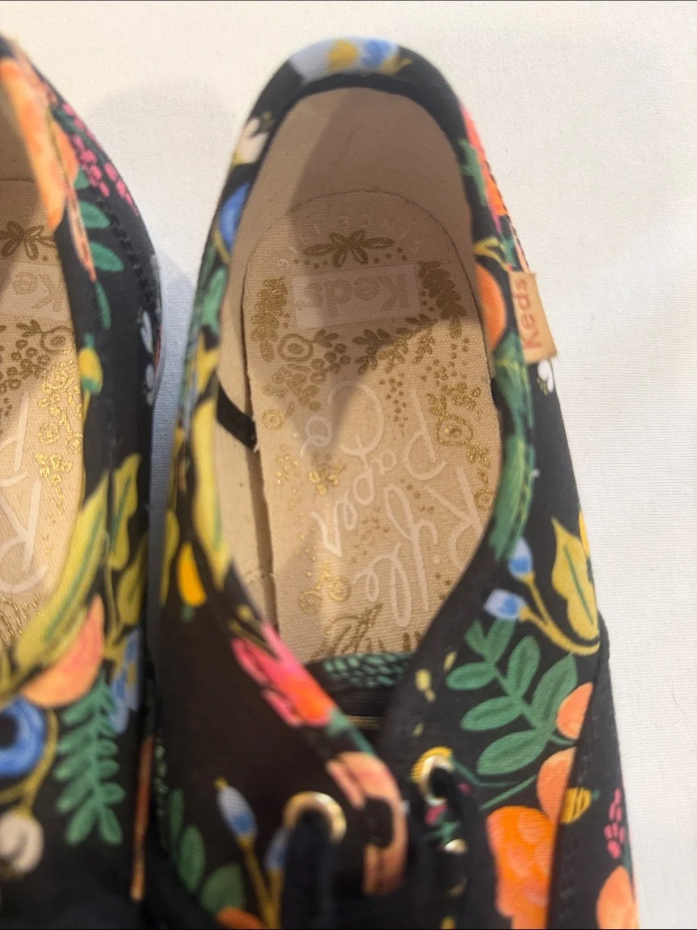 Keds raffle paper company Floral Canvas Lace-Up Sneakers - Black Multi